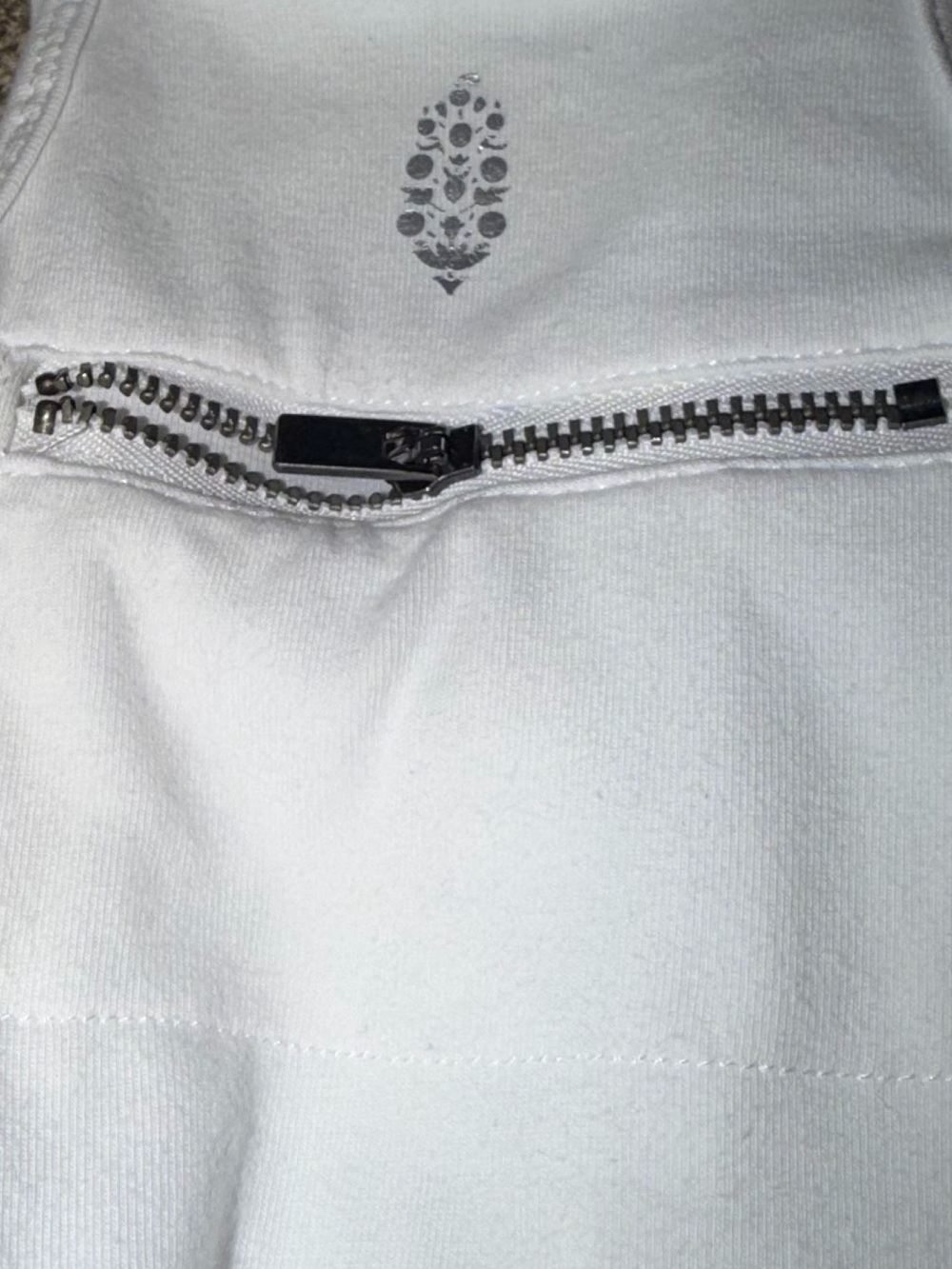 Free People Hot Shot Mini Dress Medium White Athletic Romper Activewear - Picture 6 of 7